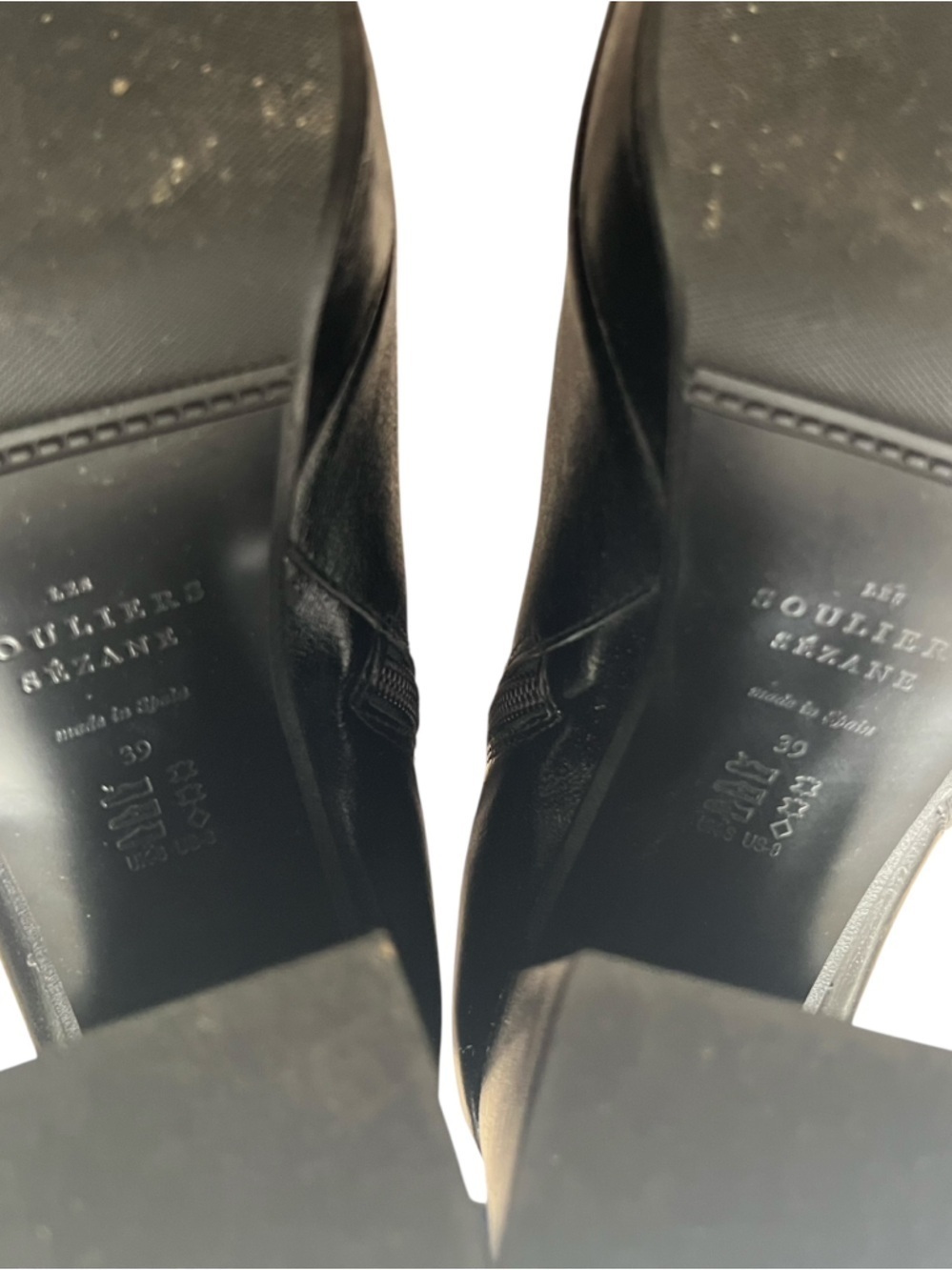 Sezane Cassie High Boots Smooth Black FR 39 / US 8 - Picture 8 of 8